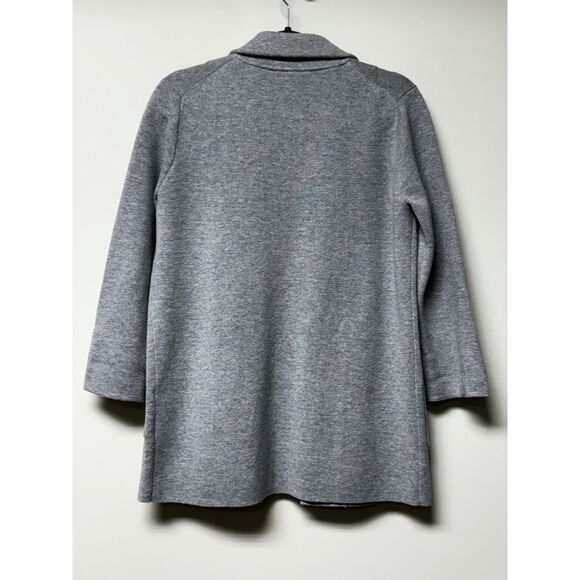 J. CREW 365 Sophie Open Front Gray Sweater Blazer, Merino Wool Blend, Sz XS - Picture 4 of 8